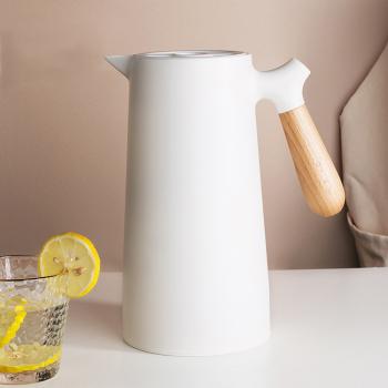 360Home Wasserkessel Kanne mit Glaseinsatz Teekessel 1Lweiß